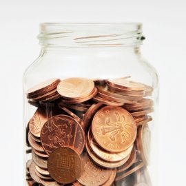 Image showing a jar full of coins